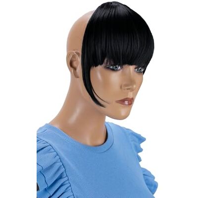 CAISHA PRETTYSHOP Clip In Verlenging Haarverlenging Pony Voorhoofd Franje Natuurlijk Haarstukje Zwart HF10-2 CAISHA PRETTYSHOP Clip In Verlenging Haarverlenging Pony Voorhoofd Franje Natuurlijk Haarstukje Zwart HF10-2