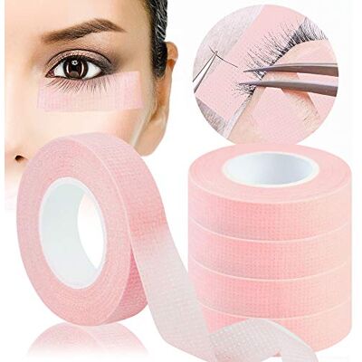 Kalolary Wimperverlenging, 5 rollen, roze, wimperband, papier, stof, wimperband voor de levering van wimperextensions (0,5 inch x 10 meter) Kalolary Wimperverlenging, 5 rollen, roze, wimperband, papier, stof, wimperband voor de levering van wimperextensions (0,5 inch x 10 meter)