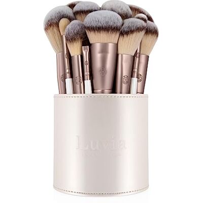 Luvia Cosmetics Luvia Make-upkwasten-organizer, cosmetica-organizer en borstelhouder, draagbare reisborstelhouder met magneetsluiting Luvia Cosmetics Luvia Make-upkwasten-organizer, cosmetica-organizer en borstelhouder, draagbare reisborstelhouder met magneetsluiting