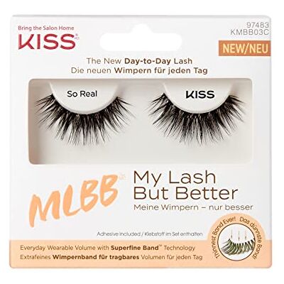My Lash But Better-collectie, 1 paar kunstwimpers, natuurlijk volume, met KISS Flex-band en wimperlijm inbegrepen My Lash But Better-collectie, 1 paar kunstwimpers, natuurlijk volume, met KISS Flex-band en wimperlijm inbegrepen