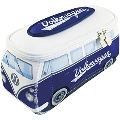 BRISA VW Collectie Volkswagen Universal Neopreen Make-up Cosmetica Reistas Apotheek T2 Bulli Bus, Blauwe inscriptie, Groot (30 x 14 x 12 cm) BRISA VW Collectie Volkswagen Universal Neopreen Make-up Cosmetica Reistas Apotheek T2 Bulli Bus, Blauwe inscriptie, Groot (30 x 14 x 12 cm)