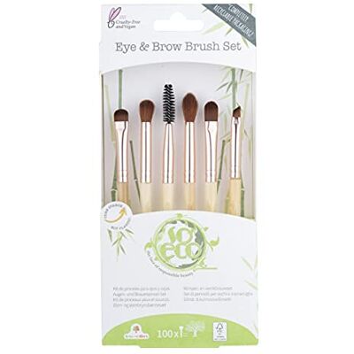 So Eco 80 40 051 Eye Brush Kit – 6 penselen voor ogen en wenkbrauwen So Eco 80 40 051 Eye Brush Kit – 6 penselen voor ogen en wenkbrauwen