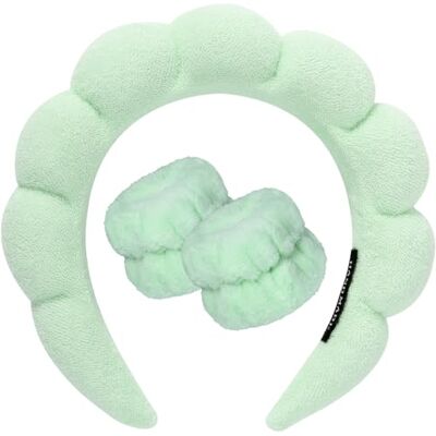 DRESHOW Gezichtswassen Spa Hoofdband Set Zachte badstof Manchetten Voor Make-up en Huidverzorging Antislip Hoofdband voor Vrouwen Eén maat DRESHOW Gezichtswassen Spa Hoofdband Set Zachte badstof Manchetten Voor Make-up en Huidverzorging Antislip Hoofdband voor Vrouwen Eén maat
