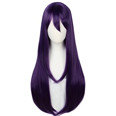 Linfairy Lange rechte pruik voor dames, paars, 85 cm Linfairy Lange rechte pruik voor dames, paars, 85 cm