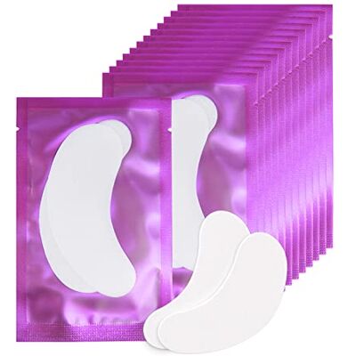 Lunamoon 100 paar patches voor wimperverlengingen, gelpatch, wimperpatch, pluisvrij, gel, oogpatches, oogmasker, schoonheidsgereedschap (paars) Lunamoon 100 paar patches voor wimperverlengingen, gelpatch, wimperpatch, pluisvrij, gel, oogpatches, oogmasker, schoonheidsgereedschap (paars)