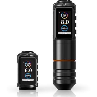 Ambition Ninja Pro Tattoo-machine – roterende tattoo-machine met patronen, intelligente facturatie, koolvrije motor, dubbele stroomvoorziening 2000 mAh, voor beginners en professionals Ambition Ninja Pro Tattoo-machine – roterende tattoo-machine met patronen, intelligente facturatie, koolvrije motor, dubbele stroomvoorziening 2000 mAh, voor beginners en professionals