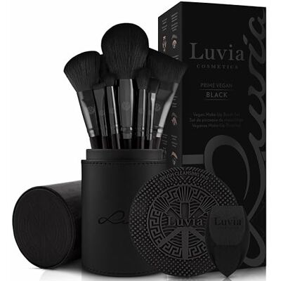 Luvia Cosmetics Make-up kwastenset Luvia, Prime Vegan Pro Zwart, 12 Make-up kwasten incl. kwastenetui, make-up sponsje & reinigingsmatje voor cosmetische kwasten, in zwart Luvia Cosmetics Make-up kwastenset Luvia, Prime Vegan Pro Zwart, 12 Make-up kwasten incl. kwastenetui, make-up sponsje & reinigingsmatje voor cosmetische kwasten, in zwart