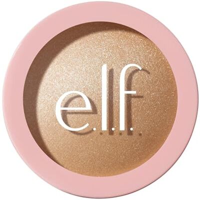 e.l.f. Highlighter Halo Glow Silky Powder, make-up fixator met microglitter voor langdurige grip zonder scheuren, veganistisch en dierproefvrij, Prosecco Poppin e.l.f. Highlighter Halo Glow Silky Powder, make-up fixator met microglitter voor langdurige grip zonder scheuren, veganistisch en dierproefvrij, Prosecco Poppin