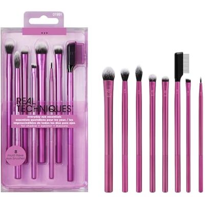 REAL TECHNIQUES Everyday Eye Essentials Oogschaduw kwasten, 8 stuks REAL TECHNIQUES Everyday Eye Essentials Oogschaduw kwasten, 8 stuks