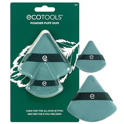 EcoTools Duo kwasten, groot & mini voor fixeren, matteren, baking, met band voor nauwkeurig gebruik, duurzaam, veganistisch en dierproefvrij, 2 stuks EcoTools Duo kwasten, groot & mini voor fixeren, matteren, baking, met band voor nauwkeurig gebruik, duurzaam, veganistisch en dierproefvrij, 2 stuks