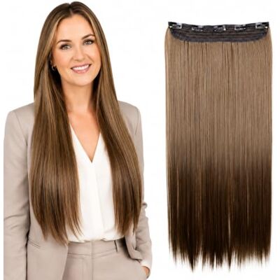 CAISHA PRETTYSHOP C63 Kunsthaar extensies, 70 cm, bruin CAISHA PRETTYSHOP C63 Kunsthaar extensies, 70 cm, bruin