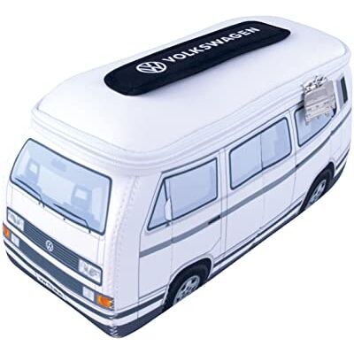 BRISA VW Volkswagen Collection Universele neopreen tas voor make-up, cosmetica, reizen, apotheek, motief T3, Bulli Bus, wit, groot (30 x 14 x 12 cm), bus T3 BRISA VW Volkswagen Collection Universele neopreen tas voor make-up, cosmetica, reizen, apotheek, motief T3, Bulli Bus, wit, groot (30 x 14 x 12 cm), bus T3