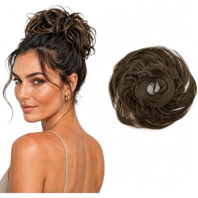 CAISHA Haar Stuk Stropdas Chignons Bruidskapsels Volumineus Slordig Chignon Licht Golvend Asbruin G10B CAISHA Haar Stuk Stropdas Chignons Bruidskapsels Volumineus Slordig Chignon Licht Golvend Asbruin G10B