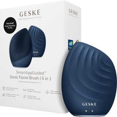 GESKE SmartAppGuided™ 5-in-1 gezichtsborstel, elektrische gezichtsreinigingsborstel, zachte siliconen borstel, professionele gezichtsreiniging, gezichtsreinigingsapparaat, gezichtsmassager GESKE SmartAppGuided™ 5-in-1 gezichtsborstel, elektrische gezichtsreinigingsborstel, zachte siliconen borstel, professionele gezichtsreiniging, gezichtsreinigingsapparaat, gezichtsmassager