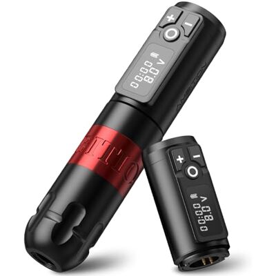 Ambition Soldier Draaibare batterijpen met extra batterij, tattoo-cartridgemachine, draadloze elektromotor, 2400 mAh, digitaal led-display voor tattoo-artiesten Ambition Soldier Draaibare batterijpen met extra batterij, tattoo-cartridgemachine, draadloze elektromotor, 2400 mAh, digitaal led-display voor tattoo-artiesten