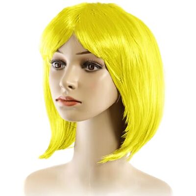 TMK Bob-pruik voor feesten, cosplay, carnaval, Halloween, multipack cond.5700 (geel, 6 stuks) TMK Bob-pruik voor feesten, cosplay, carnaval, Halloween, multipack cond.5700 (geel, 6 stuks)