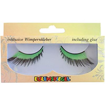 Eulenspiegel 000632 zwarte en groene wimpers, 1 ml speciale lijm voor wimpers, handleiding Eulenspiegel 000632 zwarte en groene wimpers, 1 ml speciale lijm voor wimpers, handleiding