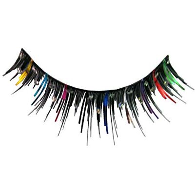 Eulenspiegel 000359 kleurrijke kunstwimpers met stras 1 ml speciale wimperlijm voor carnaval themafeest Eulenspiegel 000359 kleurrijke kunstwimpers met stras 1 ml speciale wimperlijm voor carnaval themafeest