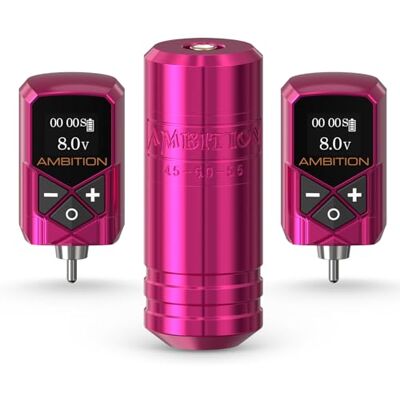 Ambition Torped 36 mm roterende tattoo-machine, 5,5 mm borstelloze motor, tattoo-pistool met 2 x 2400 mAh Kuark batterij Ambition Torped 36 mm roterende tattoo-machine, 5,5 mm borstelloze motor, tattoo-pistool met 2 x 2400 mAh Kuark batterij