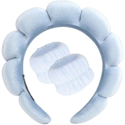 DRESHOW Gezichtswassen Spa Hoofdband Set Zachte badstof Manchetten Voor Make-up en Huidverzorging Antislip Hoofdband voor Vrouwen Eén maat DRESHOW Gezichtswassen Spa Hoofdband Set Zachte badstof Manchetten Voor Make-up en Huidverzorging Antislip Hoofdband voor Vrouwen Eén maat