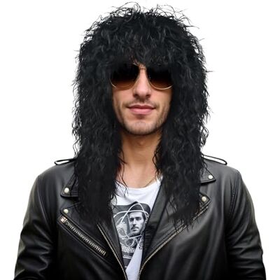 VGbeaty Jaren 70 en 80 Mullet Pruiken Lange Krullend Pruiken Voor Mannen Vrouwen Halloween Cosplay Anime Party VGbeaty Jaren 70 en 80 Mullet Pruiken Lange Krullend Pruiken Voor Mannen Vrouwen Halloween Cosplay Anime Party
