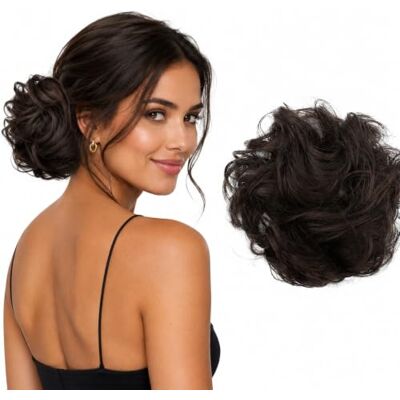 CAISHA Prettyshop G15A haarverlenging voor bruidskapsels, volumineus en rommelig haar, bruin CAISHA Prettyshop G15A haarverlenging voor bruidskapsels, volumineus en rommelig haar, bruin