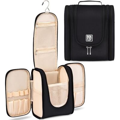 BOACAY Toilettas voor dames, heren, kinderen, reistas, cosmetica om op te hangen, zacht en opvouwbaar, voor douche of make-up BOACAY Toilettas voor dames, heren, kinderen, reistas, cosmetica om op te hangen, zacht en opvouwbaar, voor douche of make-up