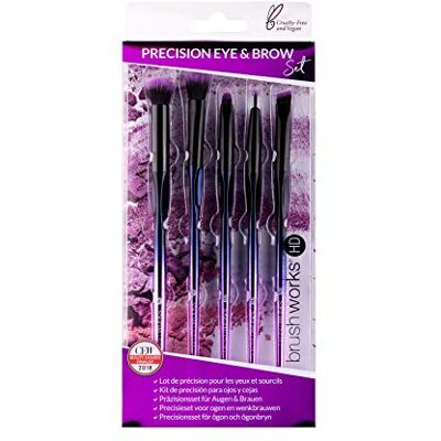 Brushworks HD Precision Eye & Brow Brush Set voor ogen en wenkbrauwen Brushworks HD Precision Eye & Brow Brush Set voor ogen en wenkbrauwen