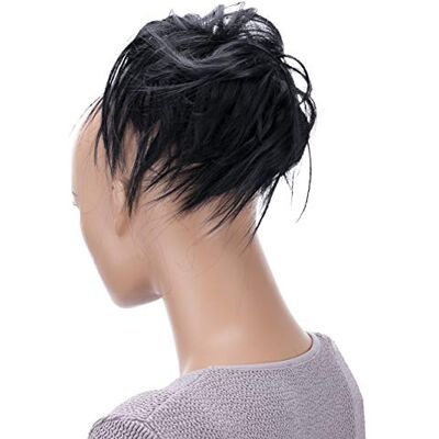 CAISHA PrettyShop XXL haarstuk, haarelastiek, volume, golvend, zwart, G1F CAISHA PrettyShop XXL haarstuk, haarelastiek, volume, golvend, zwart, G1F