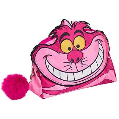 Disney Cheshire Make-uptas voor dames, kattenmotief, toilettas, pennenetui, Roze, Cosmetische tas Disney Cheshire Make-uptas voor dames, kattenmotief, toilettas, pennenetui, Roze, Cosmetische tas