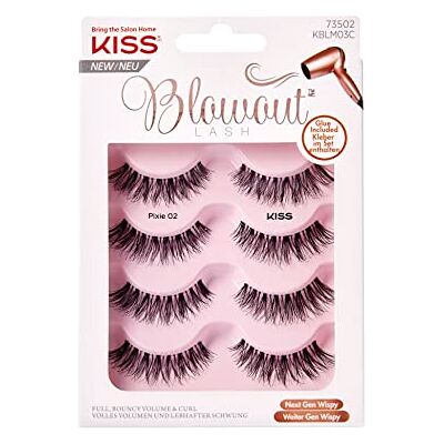 Kiss Blowout Lash Collection 4 paar herbruikbare valse wimpers met wimperlijm Kiss Blowout Lash Collection 4 paar herbruikbare valse wimpers met wimperlijm