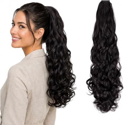 CAISHA PRETTYSHOP HC15-1 haarverlenging, paardenstaart, 50 cm, met 2 haarlussen, zwart, rood HC15-1 CAISHA PRETTYSHOP HC15-1 haarverlenging, paardenstaart, 50 cm, met 2 haarlussen, zwart, rood HC15-1
