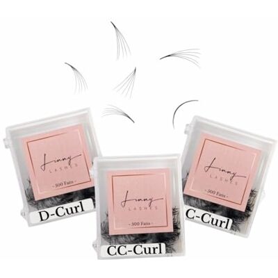 Linny Lashes CC-Curl 500 stuks 5D kant-en-klare wimperwaaiers, D-krul, lengtes 8-13 mm, met de hand voorverdeeld (D-krul, 10 mm) Linny Lashes CC-Curl 500 stuks 5D kant-en-klare wimperwaaiers, D-krul, lengtes 8-13 mm, met de hand voorverdeeld (D-krul, 10 mm)
