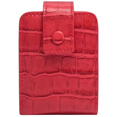 aolaso Lippenstift-etui van rundleer, met spiegel, mini-make-up-opslag, lippenstift, rood, Valentijnsdagcadeau (geschenkdoos) aolaso Lippenstift-etui van rundleer, met spiegel, mini-make-up-opslag, lippenstift, rood, Valentijnsdagcadeau (geschenkdoos)