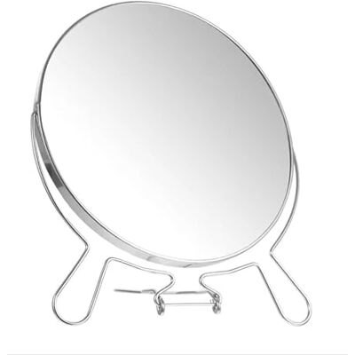 CHPN Spiegel vergrotingsspiegel make-upspiegel scheerspiegel 2x vergroting dubbelzijdig diameter 9 cm met standaard 9cm CHPN Spiegel vergrotingsspiegel make-upspiegel scheerspiegel 2x vergroting dubbelzijdig diameter 9 cm met standaard 9cm
