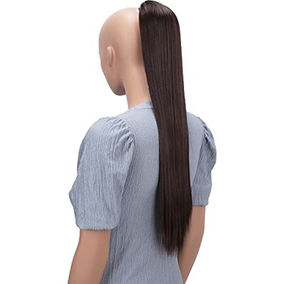 CAISHA PRETTYSHOP PH604 Haarverlenging, 65 cm, kunsthaar, glad, gevlochten, met bevestigingsband, chocoladebruin CAISHA PRETTYSHOP PH604 Haarverlenging, 65 cm, kunsthaar, glad, gevlochten, met bevestigingsband, chocoladebruin