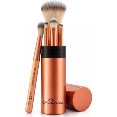 Luvia Cosmetics Luvia Make-upkwastenset voor op reis, 6 stuks, veganistisch, voor gezicht en ogen, compact, voor reizen en onderweg, aluminium etui, Sunset Crash, oranje Luvia Cosmetics Luvia Make-upkwastenset voor op reis, 6 stuks, veganistisch, voor gezicht en ogen, compact, voor reizen en onderweg, aluminium etui, Sunset Crash, oranje