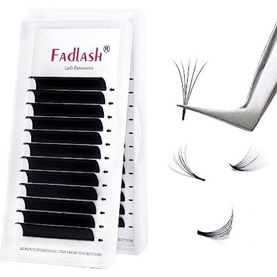 FADLASH Wimperverlenging Easy Fan Lashes 0,07 DD-krul 14 mm, wimperverlenging van zijde, Russisch volume, professioneel, voorgevormd wimperboeket, (0.07-DD-14 mm) FADLASH Wimperverlenging Easy Fan Lashes 0,07 DD-krul 14 mm, wimperverlenging van zijde, Russisch volume, professioneel, voorgevormd wimperboeket, (0.07-DD-14 mm)