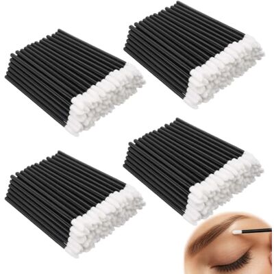 JIESHEPR 400 stuks wegwerp lippenpenselen Wegwerp lippenstift-applicatoren Dubbelzijdig Concealer-kwast Wegwerp make-up applicators Zwart + Wit JIESHEPR 400 stuks wegwerp lippenpenselen Wegwerp lippenstift-applicatoren Dubbelzijdig Concealer-kwast Wegwerp make-up applicators Zwart + Wit