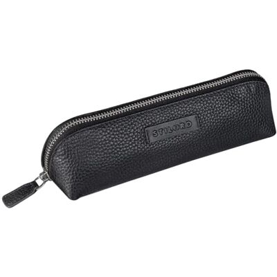 STILORD "Alfons" Vintage lederen etui met ritssluiting, pennenzak, rol voor borstkolf, etui van echt leer, kleur: zwart, zwart., Retro STILORD "Alfons" Vintage lederen etui met ritssluiting, pennenzak, rol voor borstkolf, etui van echt leer, kleur: zwart, zwart., Retro