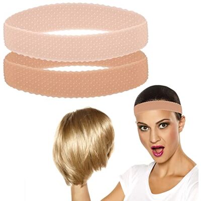 Jinlaili 2 stuks siliconen pruik hoofdband, antislip haarband, elastische pruikband, zweetband van siliconen, hoofdband voor dames, voor sport, yoga Jinlaili 2 stuks siliconen pruik hoofdband, antislip haarband, elastische pruikband, zweetband van siliconen, hoofdband voor dames, voor sport, yoga