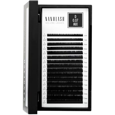 Nanolash Wimpers voor wimperextensions – wimpers voor professionele verlenging, valse wimpers voor wimperextensions (0,07 D, mix 6-13 mm) Nanolash Wimpers voor wimperextensions – wimpers voor professionele verlenging, valse wimpers voor wimperextensions (0,07 D, mix 6-13 mm)