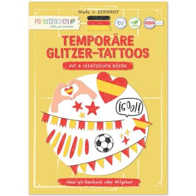 Papierdrachen Glittertatoeages, voetbal, Spanje, tatoeages voor kinderen en volwassenen, huidvriendelijk, voetbal zomer 2026, feestdecoratie Papierdrachen Glittertatoeages, voetbal, Spanje, tatoeages voor kinderen en volwassenen, huidvriendelijk, voetbal zomer 2026, feestdecoratie