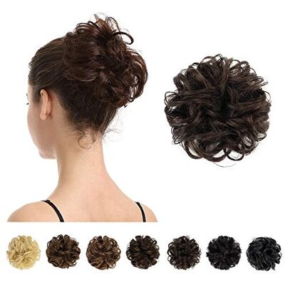 BARSDAR 100% Menselijk Haar Scrunchies Krullend Rommelige Haar Broodje Extensions Bruiloft Haarstukken voor Vrouwen Kids Haar Updo Donut Chignons BARSDAR 100% Menselijk Haar Scrunchies Krullend Rommelige Haar Broodje Extensions Bruiloft Haarstukken voor Vrouwen Kids Haar Updo Donut Chignons