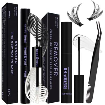 Qiveaory Set van 3 wimperextensions met waterdichte wimperlijm, 72 uur houvast en wimperverwijderaar, pincet voor beginners Qiveaory Set van 3 wimperextensions met waterdichte wimperlijm, 72 uur houvast en wimperverwijderaar, pincet voor beginners