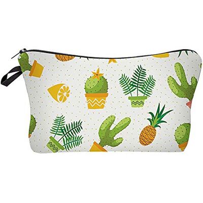 Leuchtbox Modieuze toilettas, make-uptas, waterdicht, originele printpatronen voor reizen, vakantie en dagelijks gebruik, groen/wit (Oasis), Toilettas Leuchtbox Modieuze toilettas, make-uptas, waterdicht, originele printpatronen voor reizen, vakantie en dagelijks gebruik, groen/wit (Oasis), Toilettas