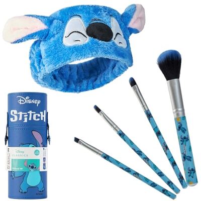 Disney Stitch make-upkwasten, set voor make-up voor ogen en blush, cadeauset voor dames, meisjes, jongeren, Lilo en Stitch (blauw) Disney Stitch make-upkwasten, set voor make-up voor ogen en blush, cadeauset voor dames, meisjes, jongeren, Lilo en Stitch (blauw)
