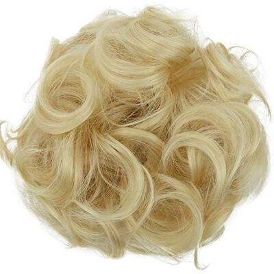 CAISHA PRETTYSHOP XL haarstukje Chouchou voor het verkrijgen van volumineus opgedaan haar, krullen, knot, platinablond, G11E CAISHA PRETTYSHOP XL haarstukje Chouchou voor het verkrijgen van volumineus opgedaan haar, krullen, knot, platinablond, G11E