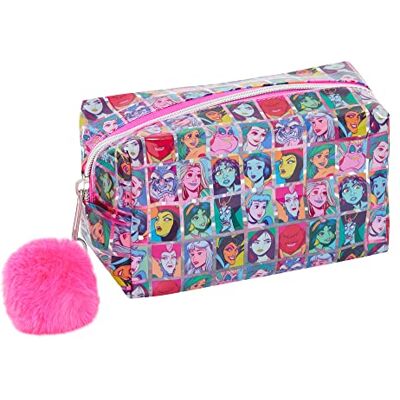Disney prinsessen en schurken klassieke make-uptas voor meisjes en vrouwen, roze, één maat, make-uptas Disney prinsessen en schurken klassieke make-uptas voor meisjes en vrouwen, roze, één maat, make-uptas