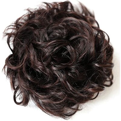CAISHA XXL Haarstukje Choucho voor het verkrijgen van volumineus opgedaan haar, krullen, knot, donkerbruin, HW27 CAISHA XXL Haarstukje Choucho voor het verkrijgen van volumineus opgedaan haar, krullen, knot, donkerbruin, HW27